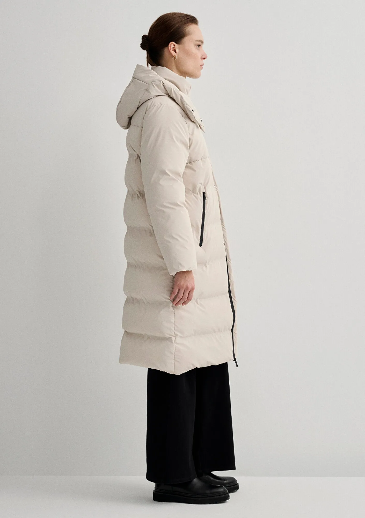 Hooded Beige Jacket