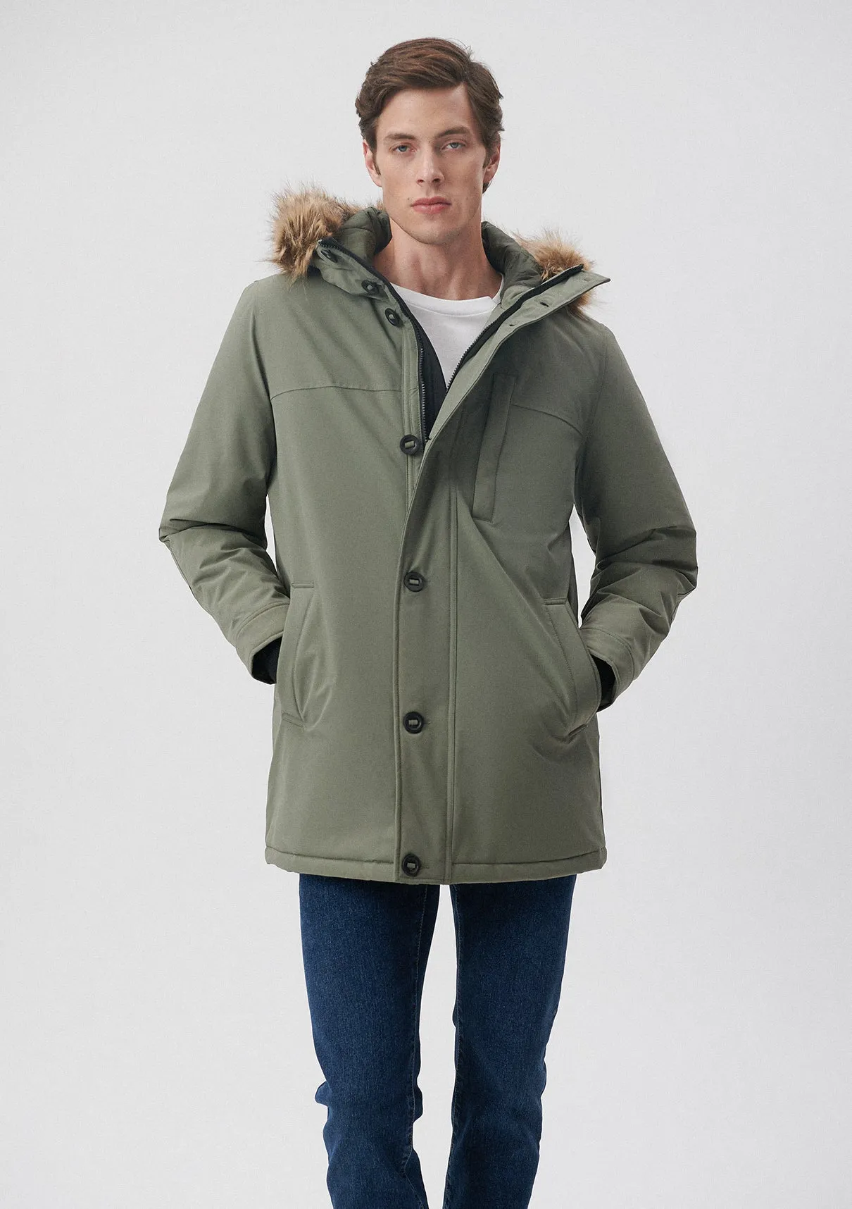 Hooded Green Parka
