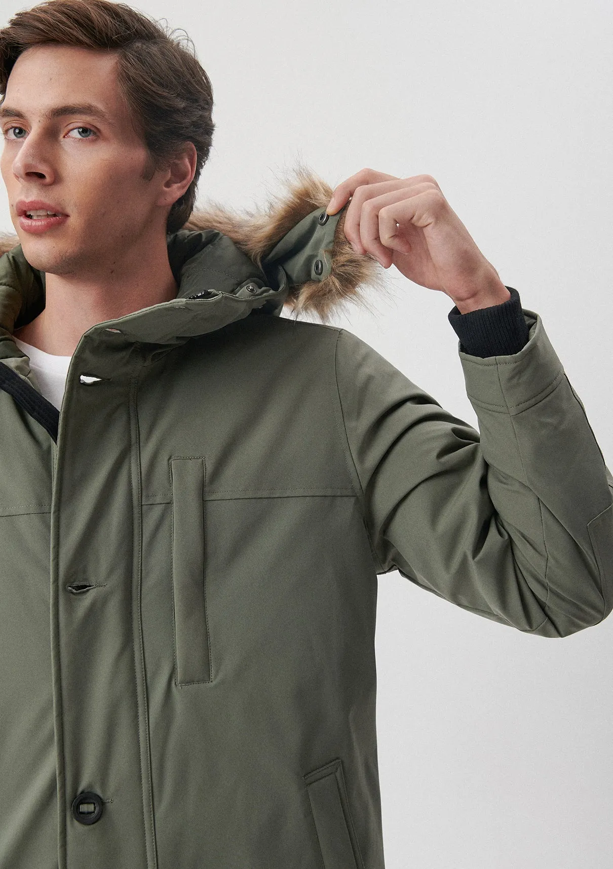 Hooded Green Parka