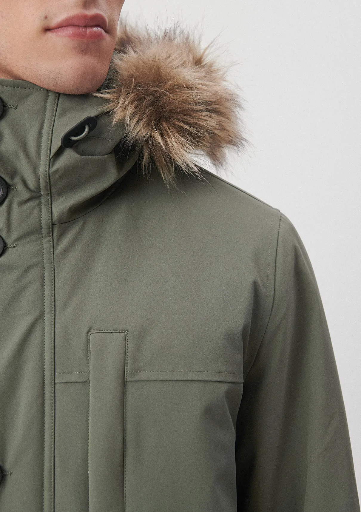 Hooded Green Parka