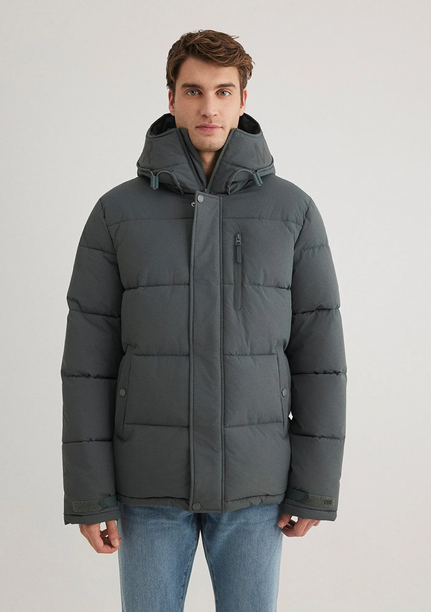 Hooded Green Puffer Jacket