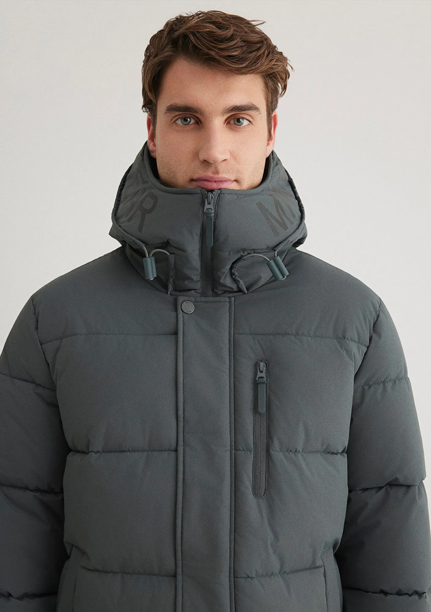 Hooded Green Puffer Jacket