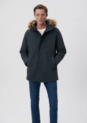 Hooded Grey Parka