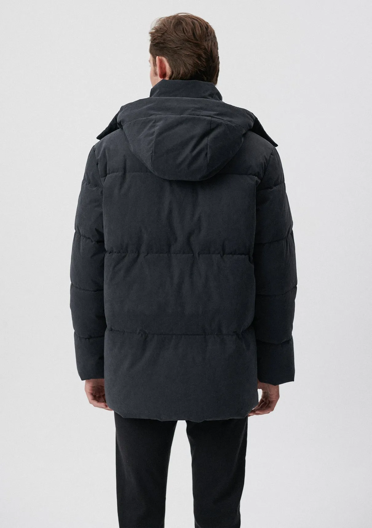 Hooded Grey Puffer Jacket