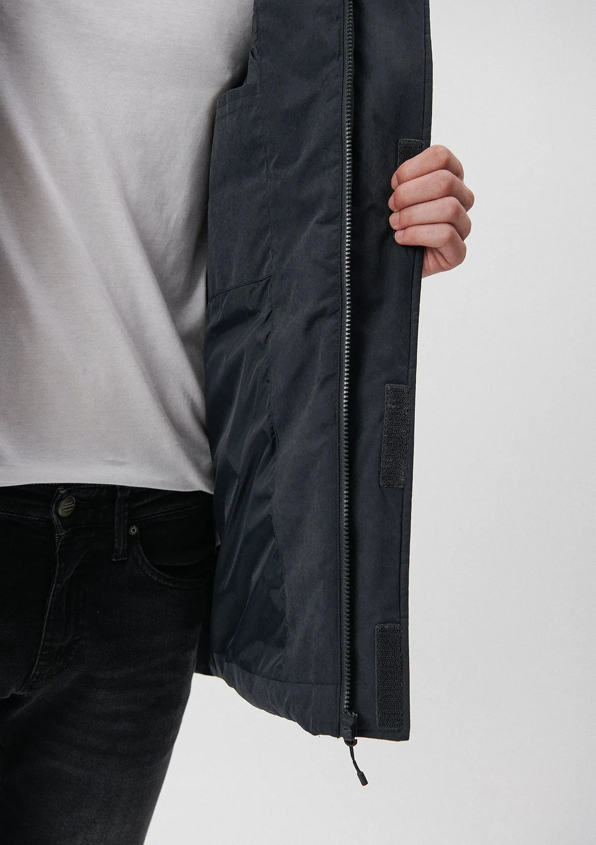 Hooded Grey Puffer Jacket