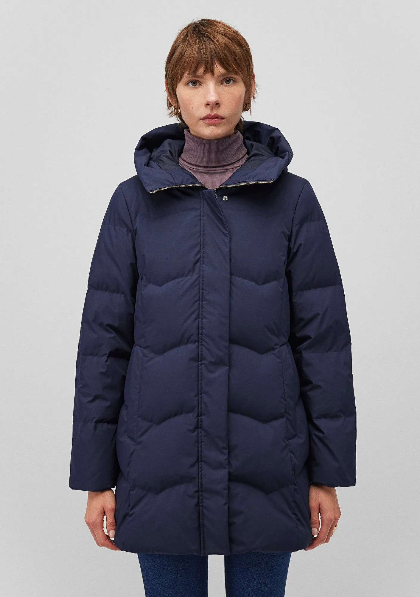 Hooded Navy Jacket