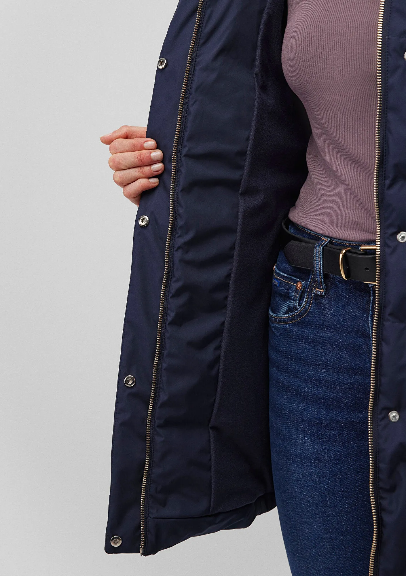 Hooded Navy Jacket