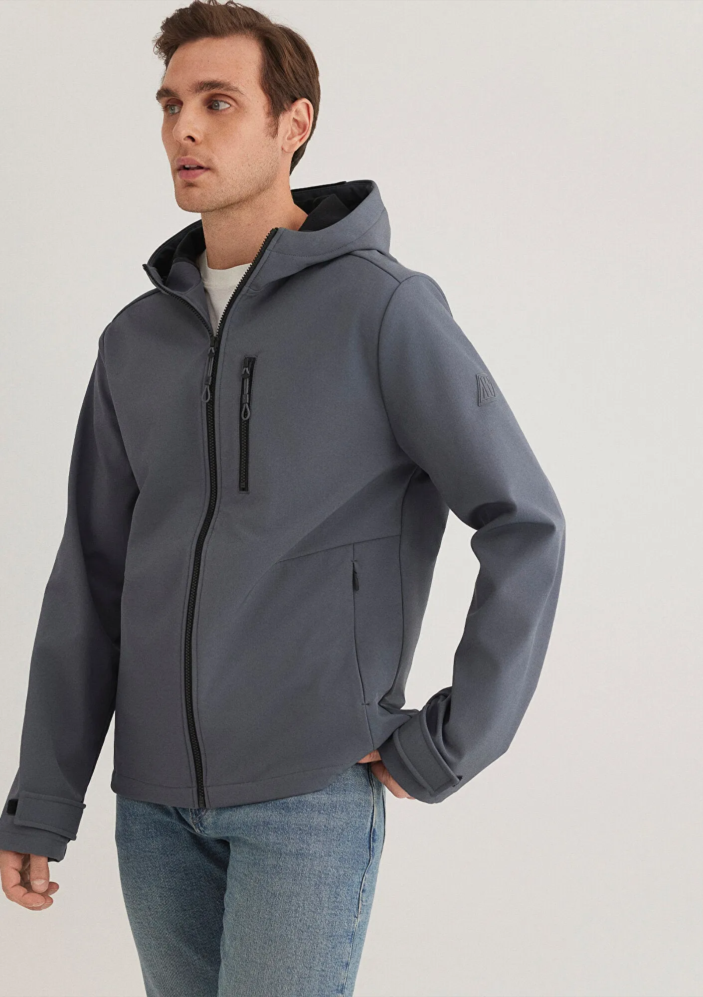 Hooded Navy Jacket