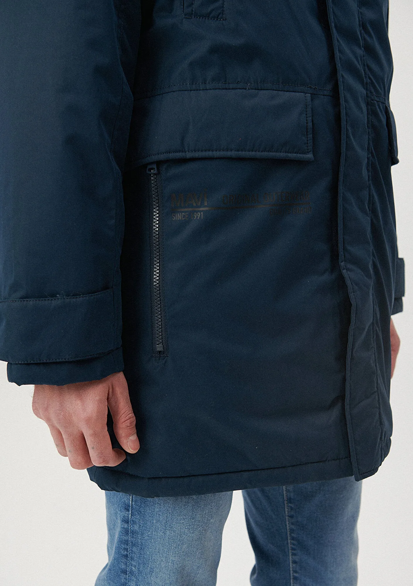 Hooded Navy Jacket