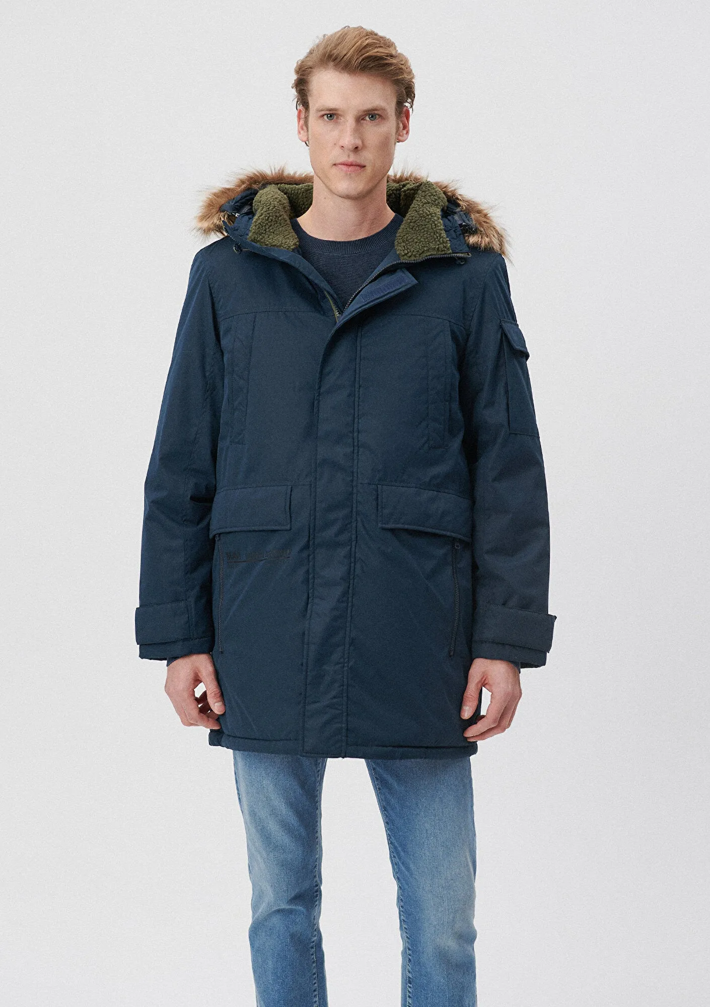 Hooded Navy Jacket