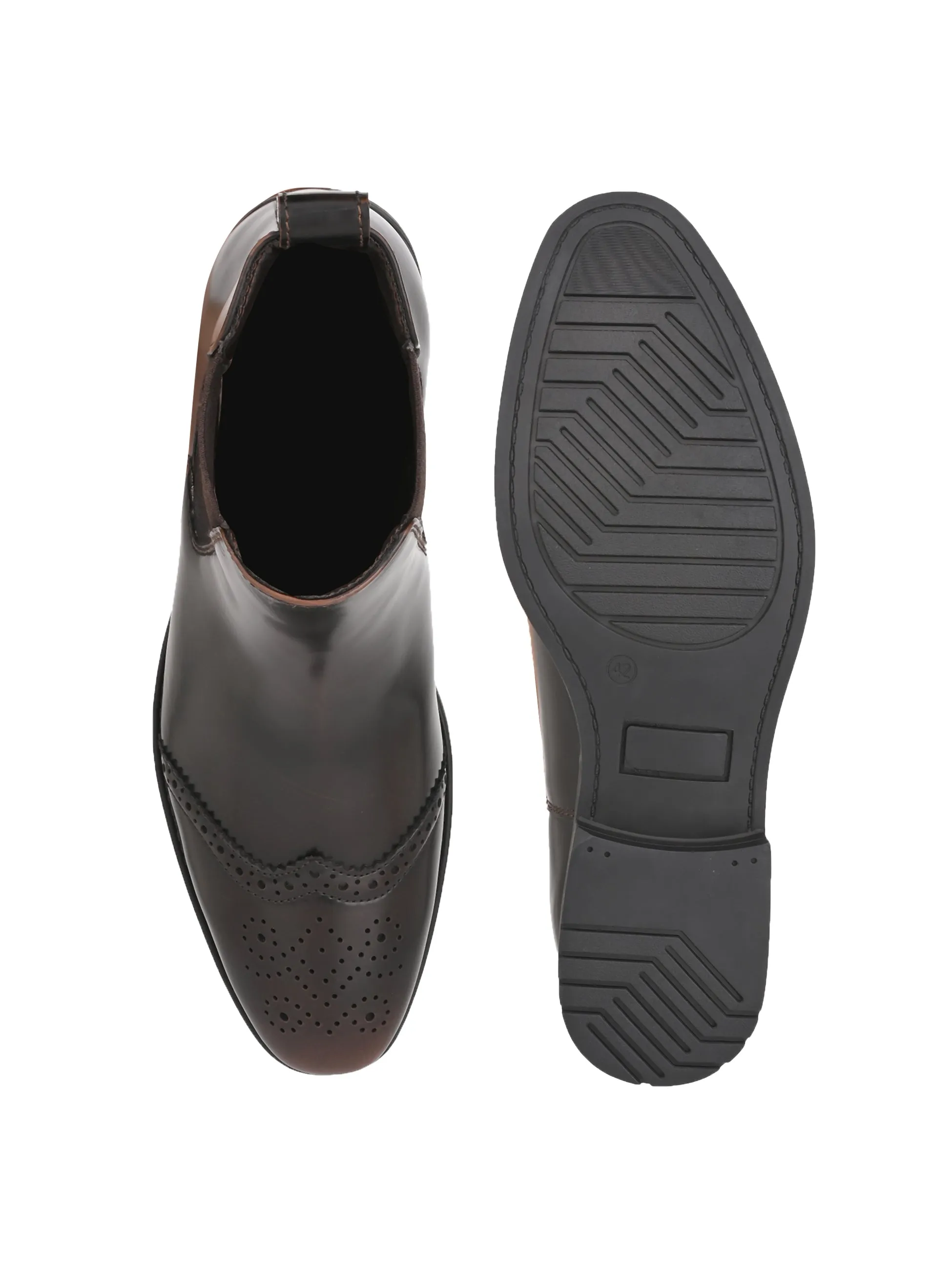 Hydes N Hues Men Brown Semi-Formal Boots