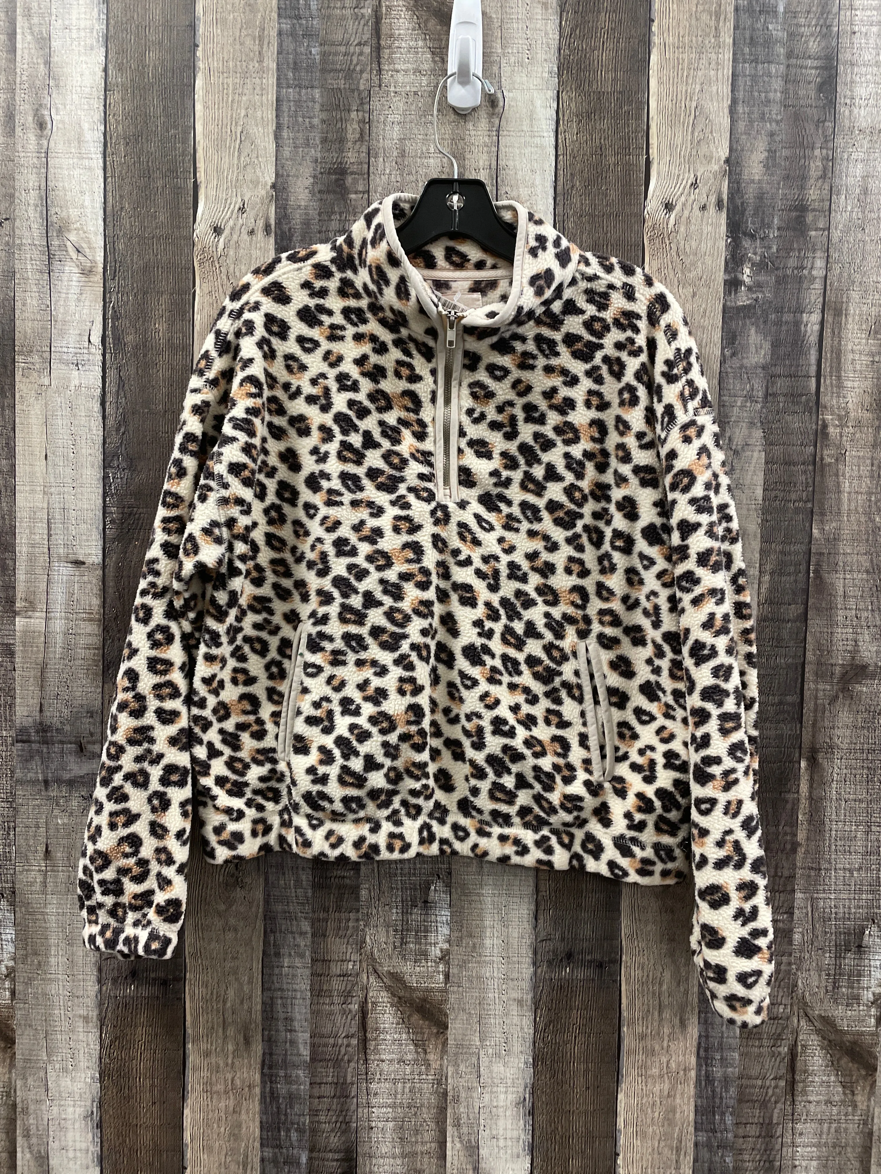 Jacket Fleece By Thread And Supply In Animal Print, Size: S