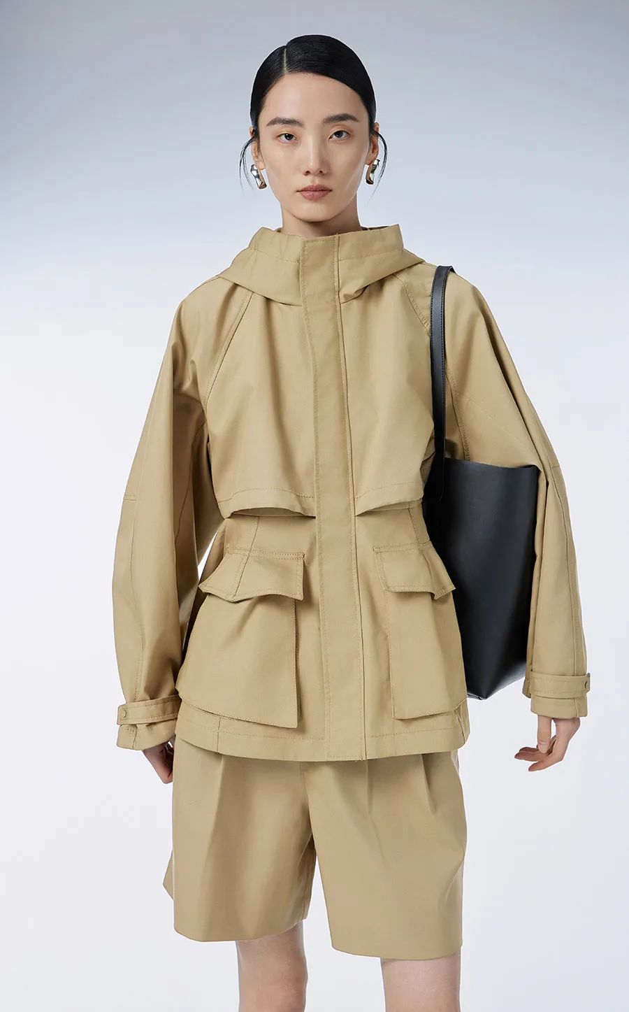 Jacket / JNBY Hooded Floral-shaped Jacket