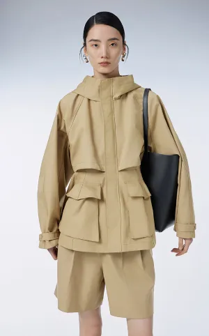 Jacket / JNBY Hooded Floral-shaped Jacket