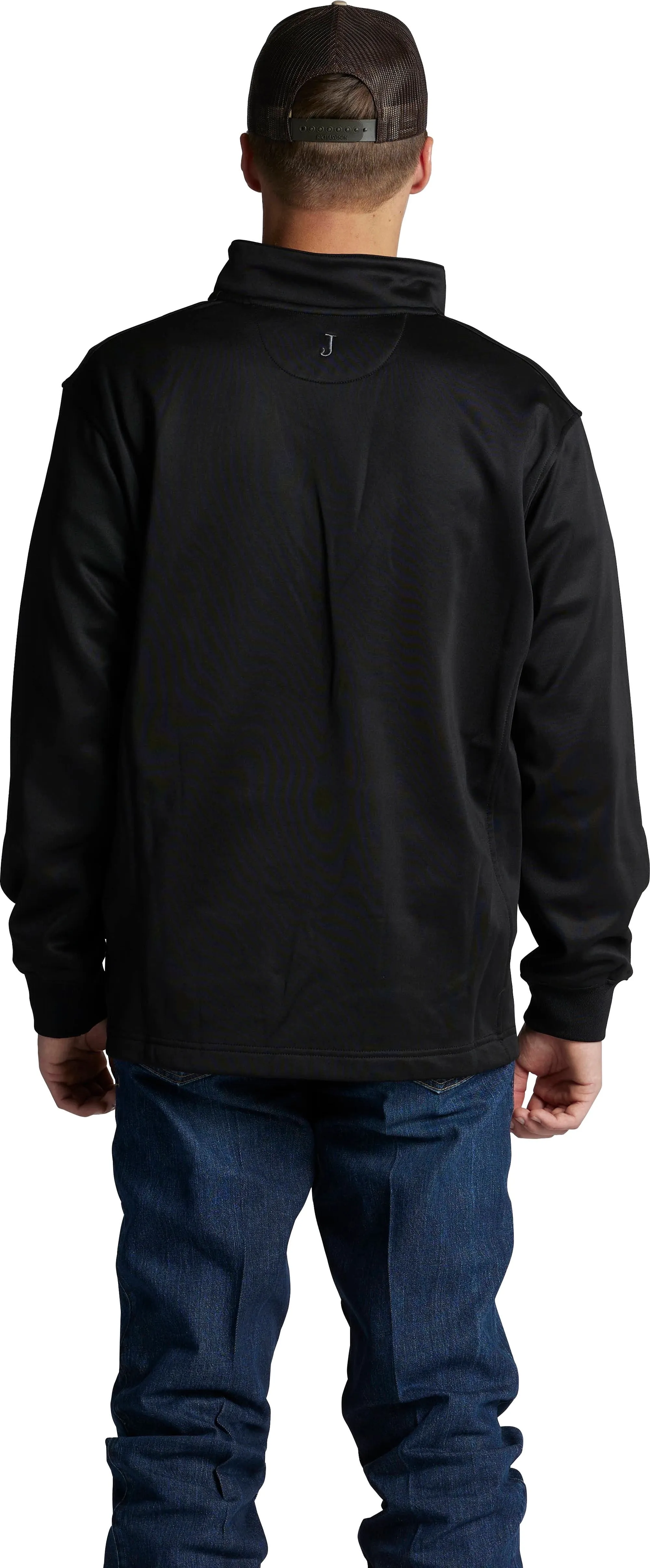Justin Men's Nashville 1/4 Fleece Zip Up Jacket in Heather Black