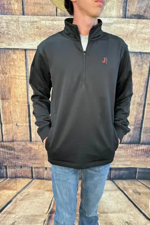 Justin Men's Nashville 1/4 Fleece Zip Up Jacket in Heather Black