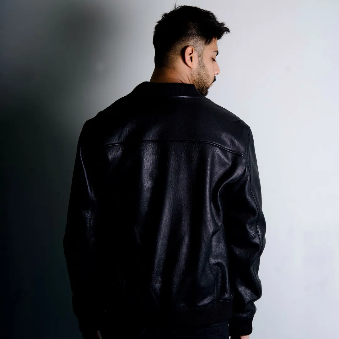 KANYE LEATHER BOMBER JACKET