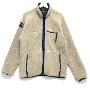 [L] WTaps Red Dawn 08AW Polar Fleece Zip Up Jacket Beige