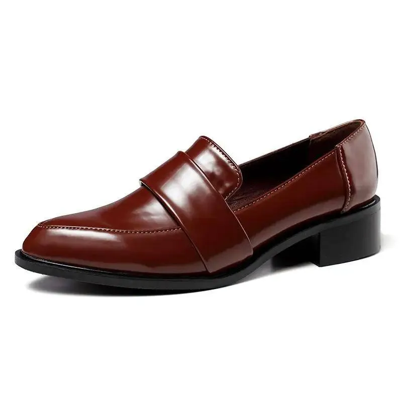 leather casual comfy moccasins for women