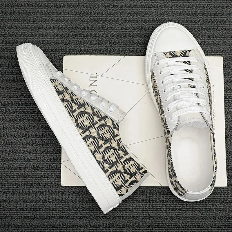 LuxoPace Herren Luxus Echtes Leder Designer Sneaker