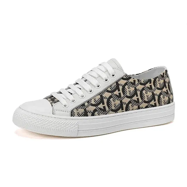 LuxoPace Herren Luxus Echtes Leder Designer Sneaker