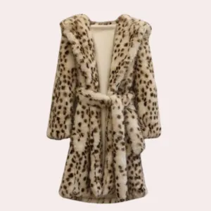 Luxurious, carefree, fluffy women's hooded coat: Rebecca
