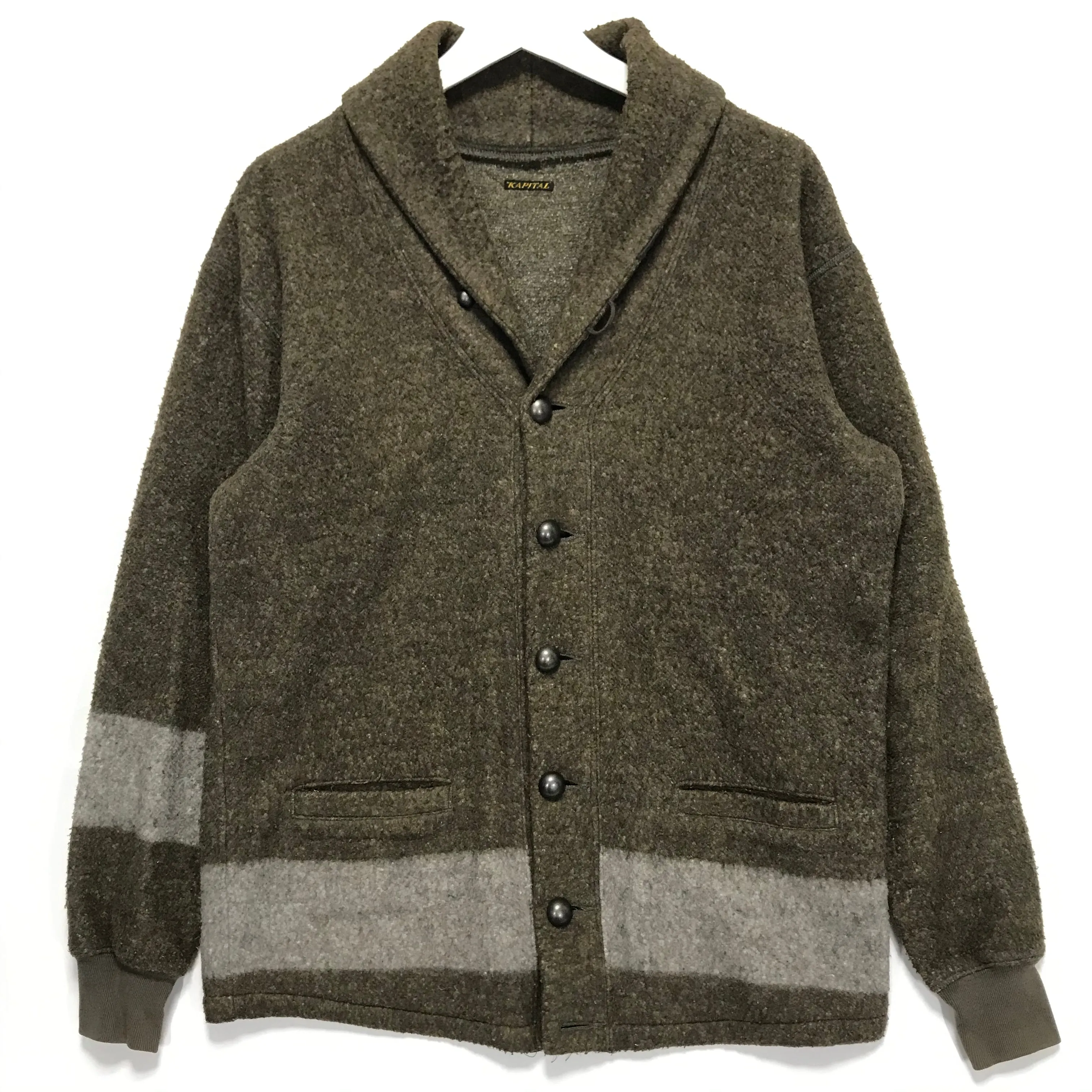 [M] Kapital Fleece Button Front Coat Brown