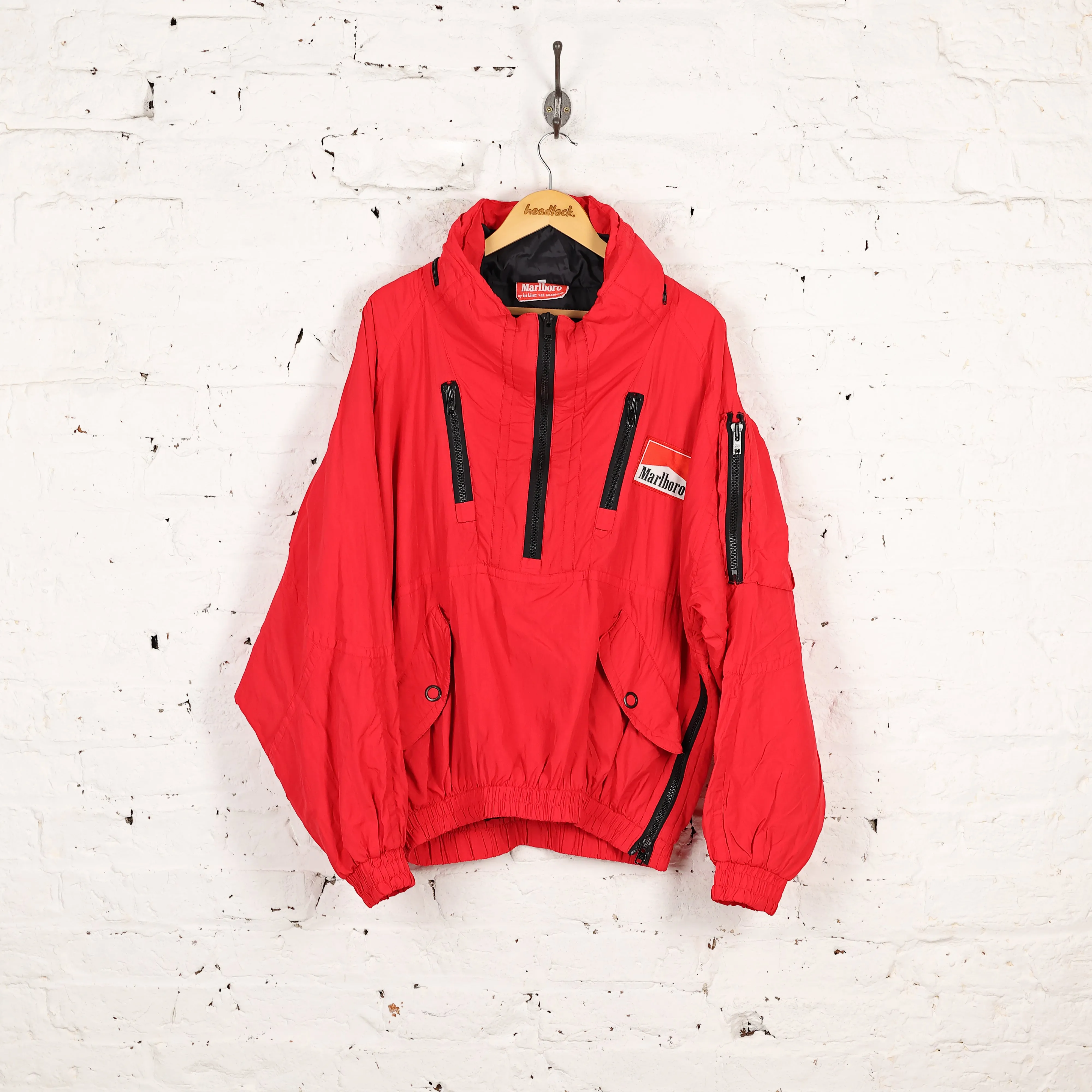 Marlboro Michael Schumacher F1 Fan Club 90s Half Zip Jacket - Red - XL