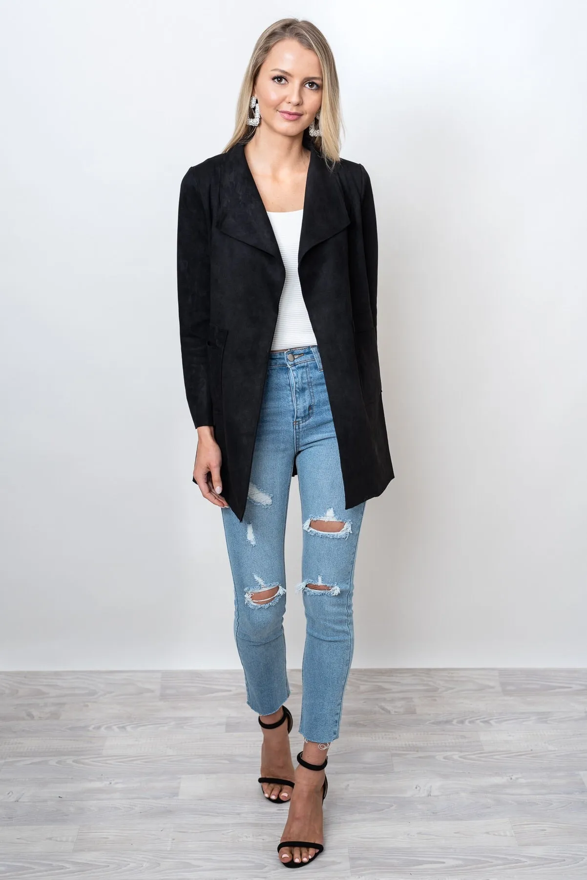 MARRIOT SUEDE JACKET - BLACK
