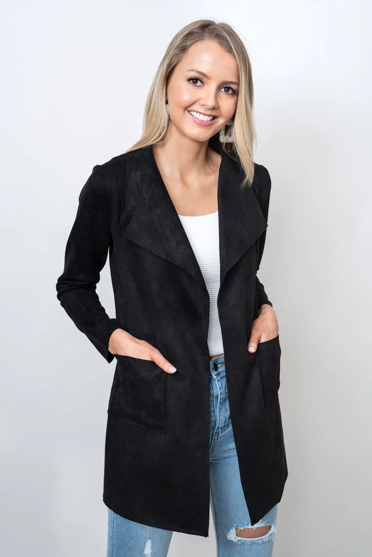 MARRIOT SUEDE JACKET - BLACK
