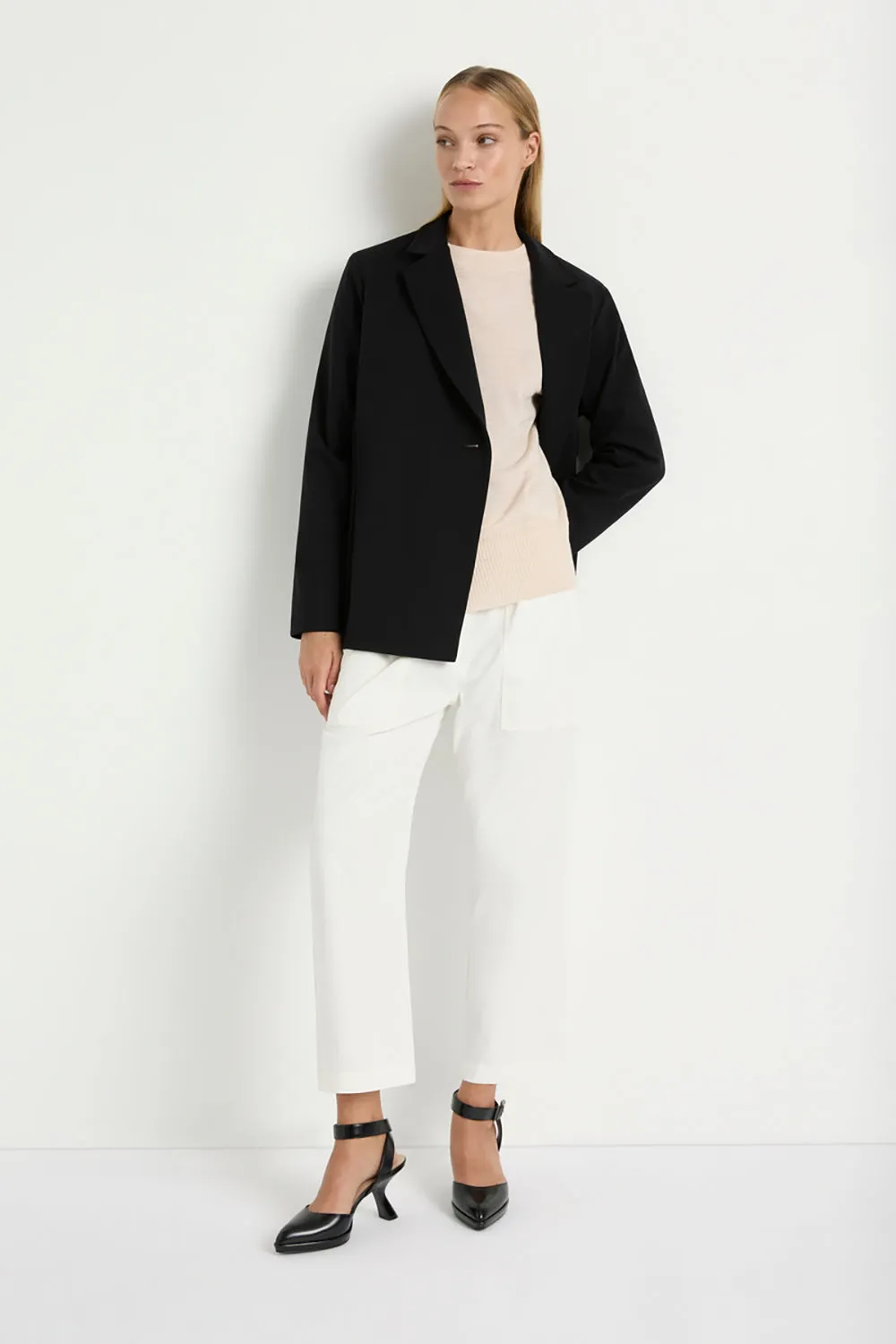 Mela Purdie Shaped Blazer in Black F095 4123