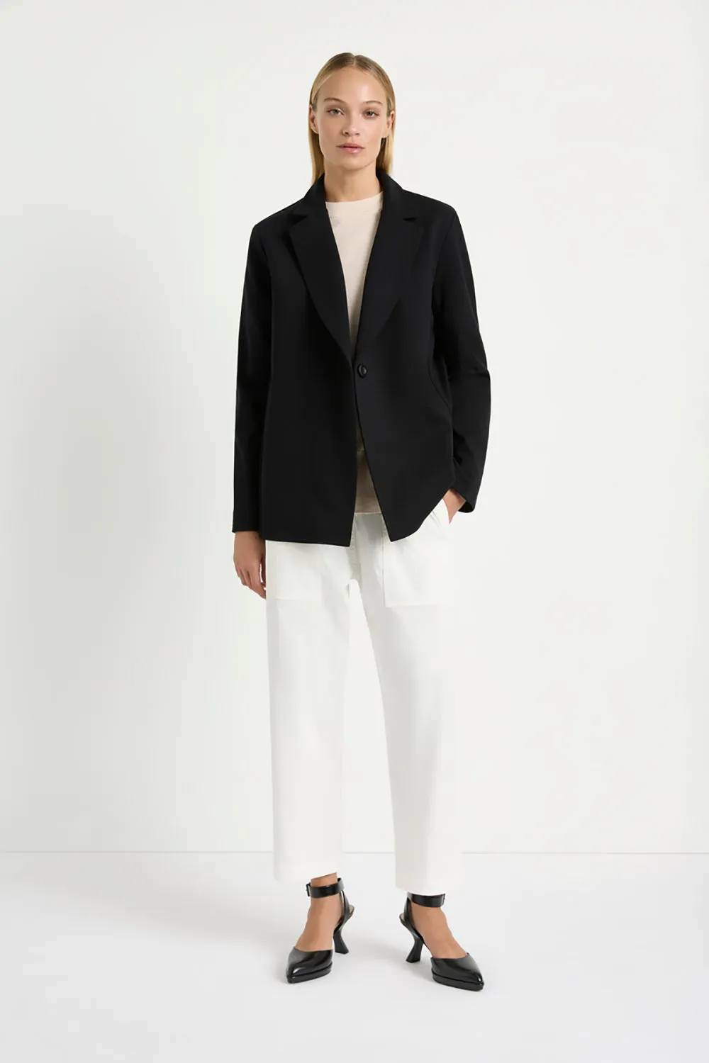 Mela Purdie Shaped Blazer in Black F095 4123