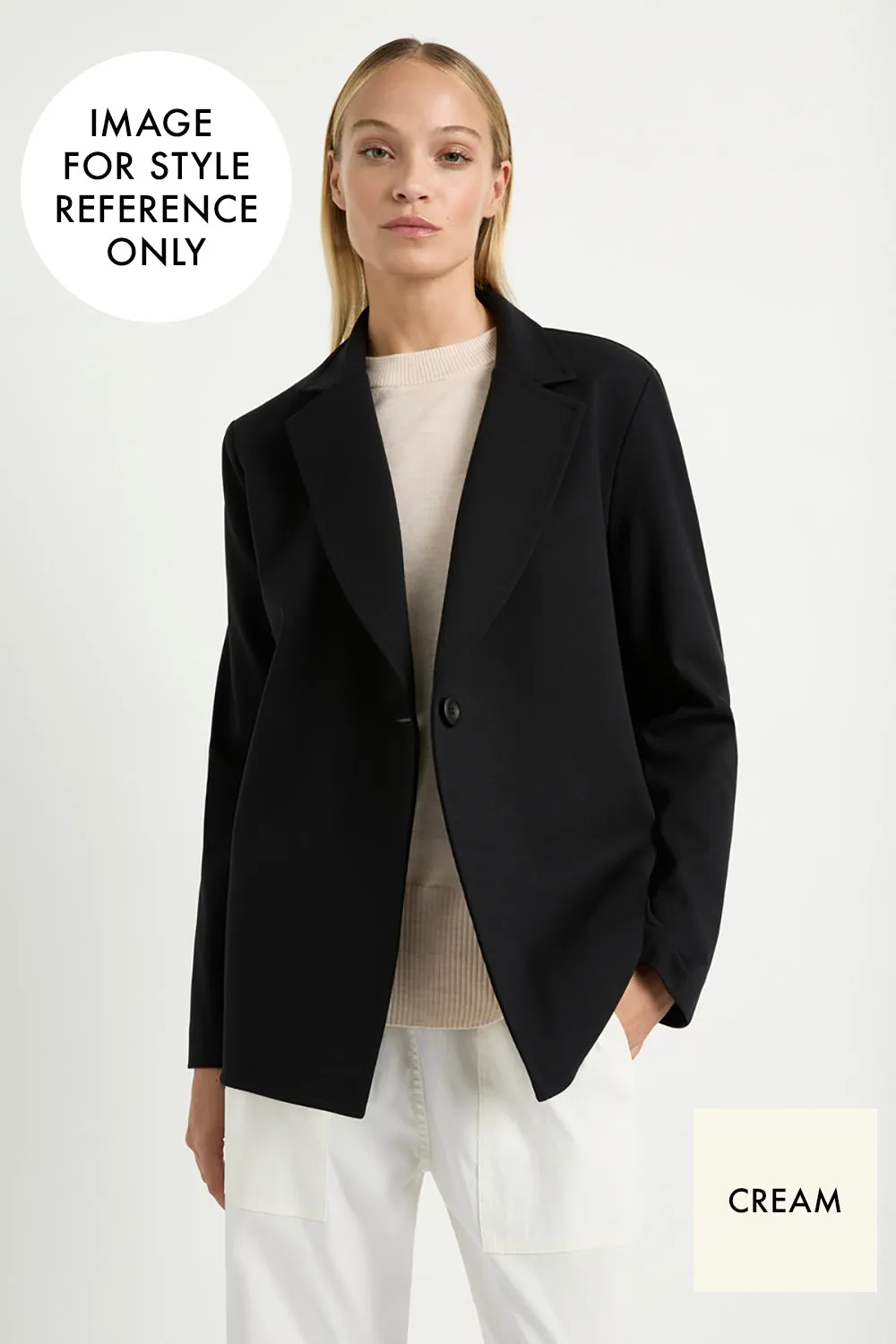 Mela Purdie Shaped Blazer in Cream F095 4123