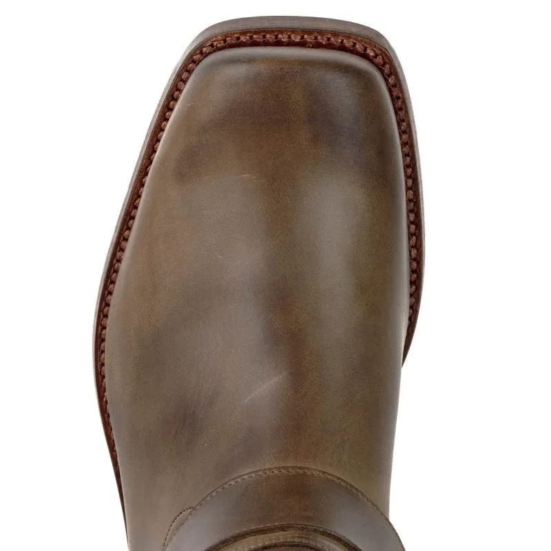 Men's Women's Handmade Brown Leather Biker Boots 01