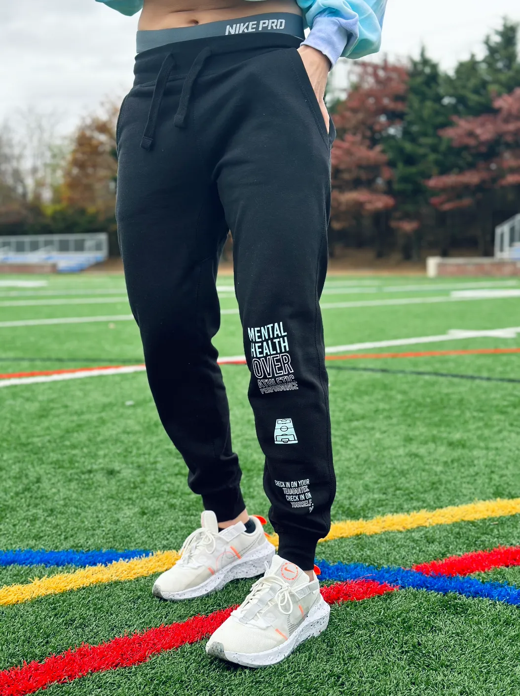 Mental Health Over Athletic Performance Fleece Joggers