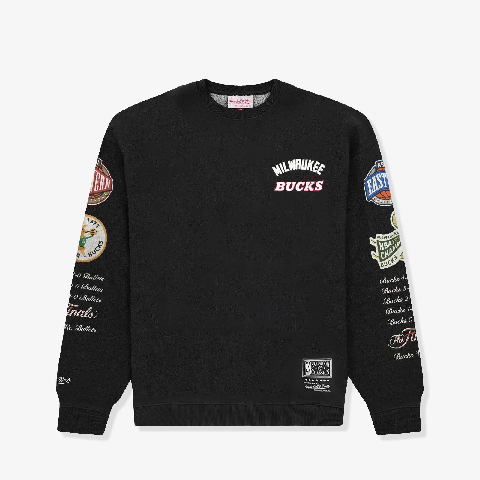 Milwaukee Bucks Conference Crew Sweatshirt - Black