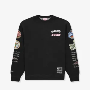 Milwaukee Bucks Conference Crew Sweatshirt - Black