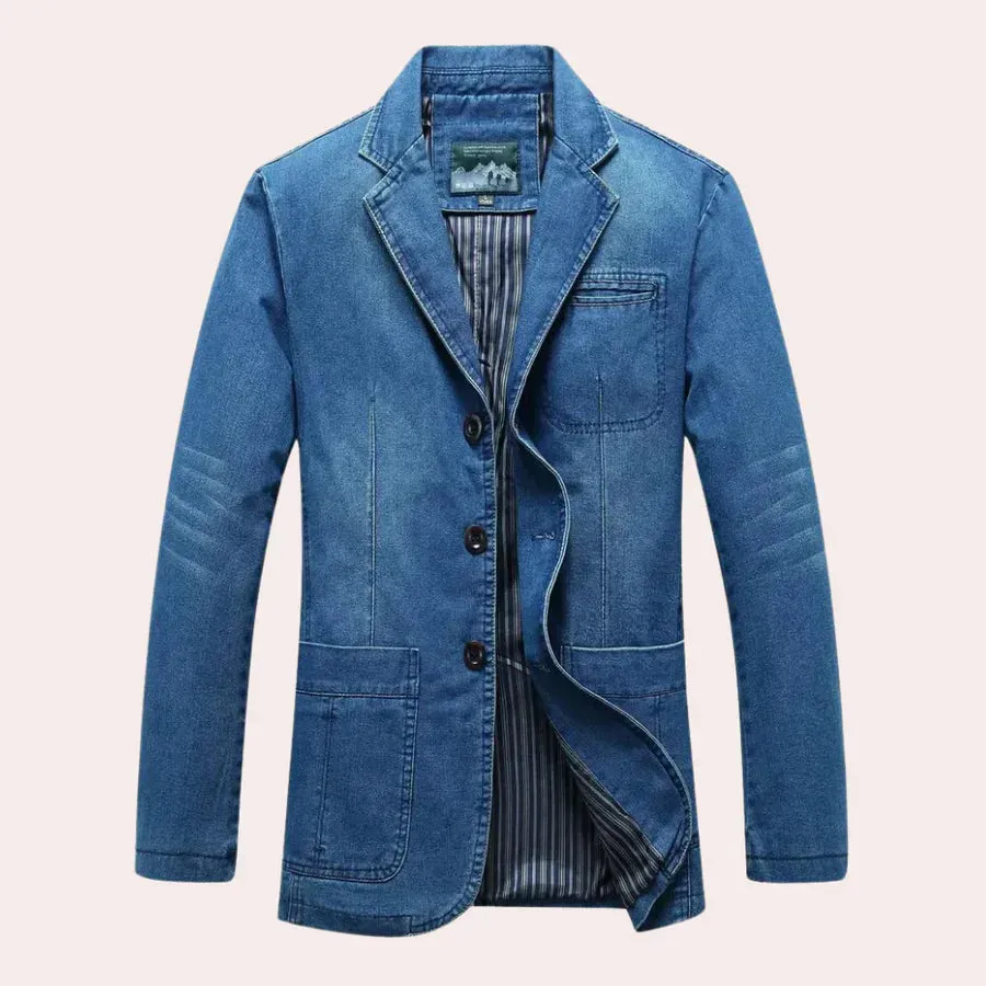 Modern men's stylish classic denim blazer: Logan
