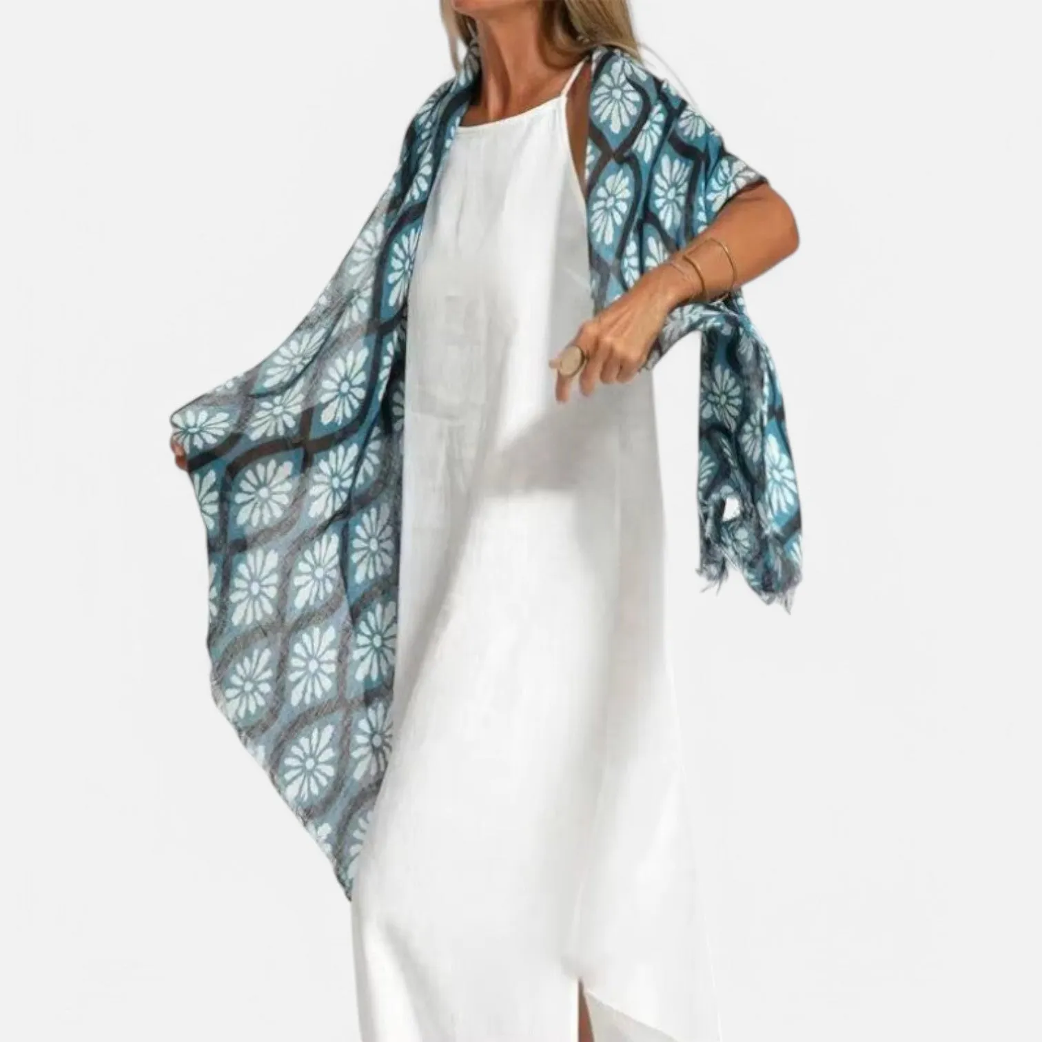 Monacogents | Cotton Linen Side-Split Slip Dress