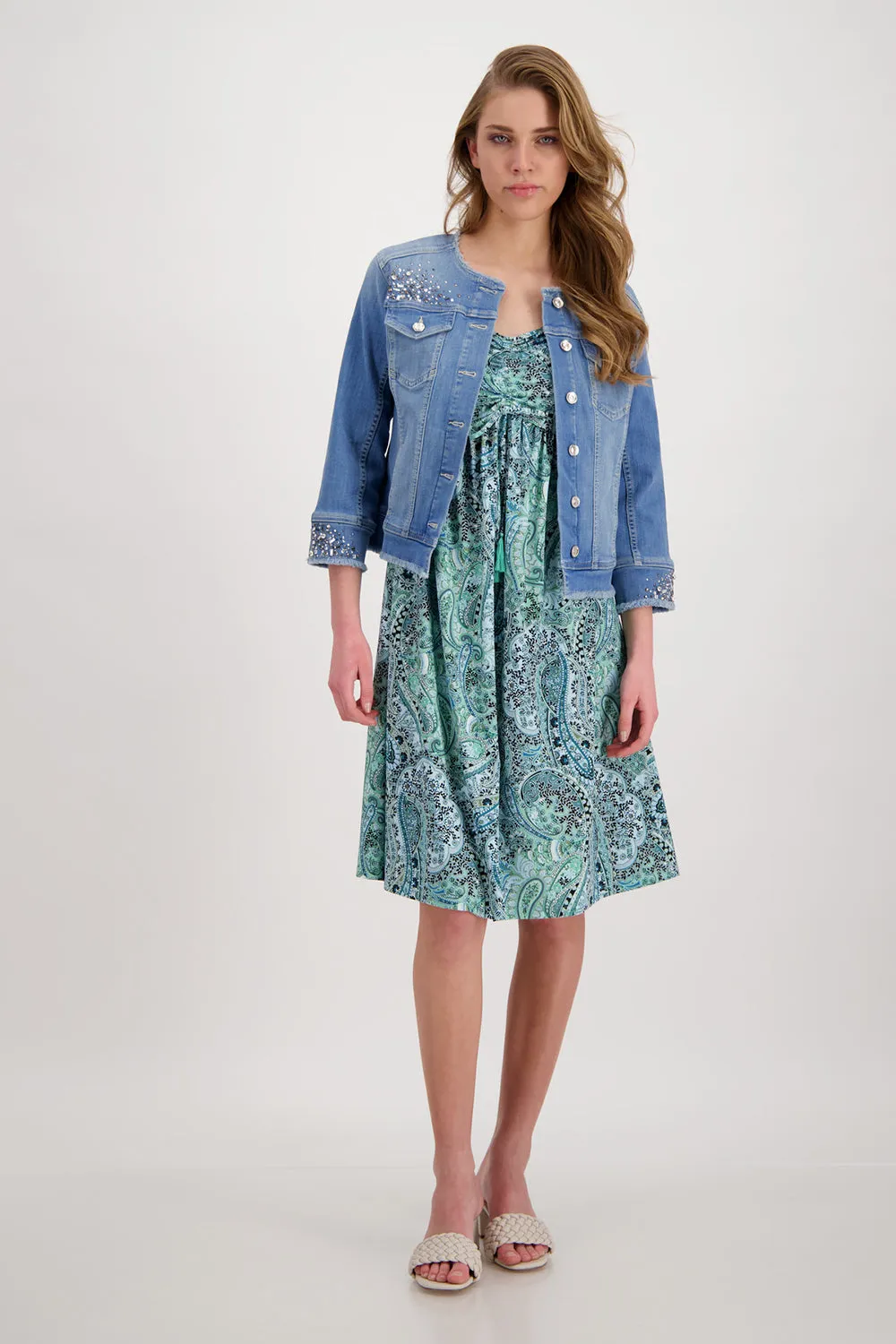 Monari Embellished Denim Jacket M407762