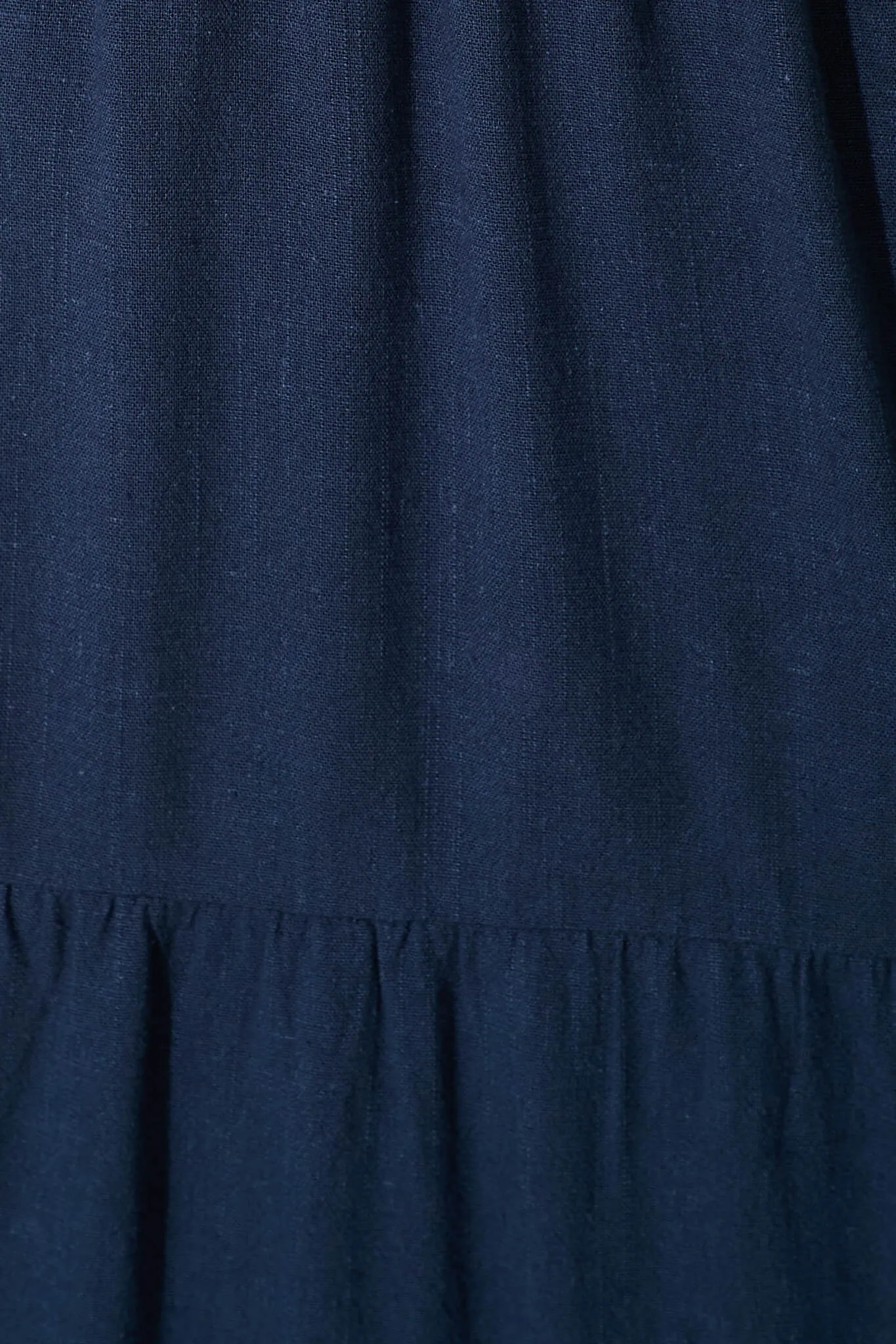 Navy Linen Blend Midi Dress for a Perfect Summer Look