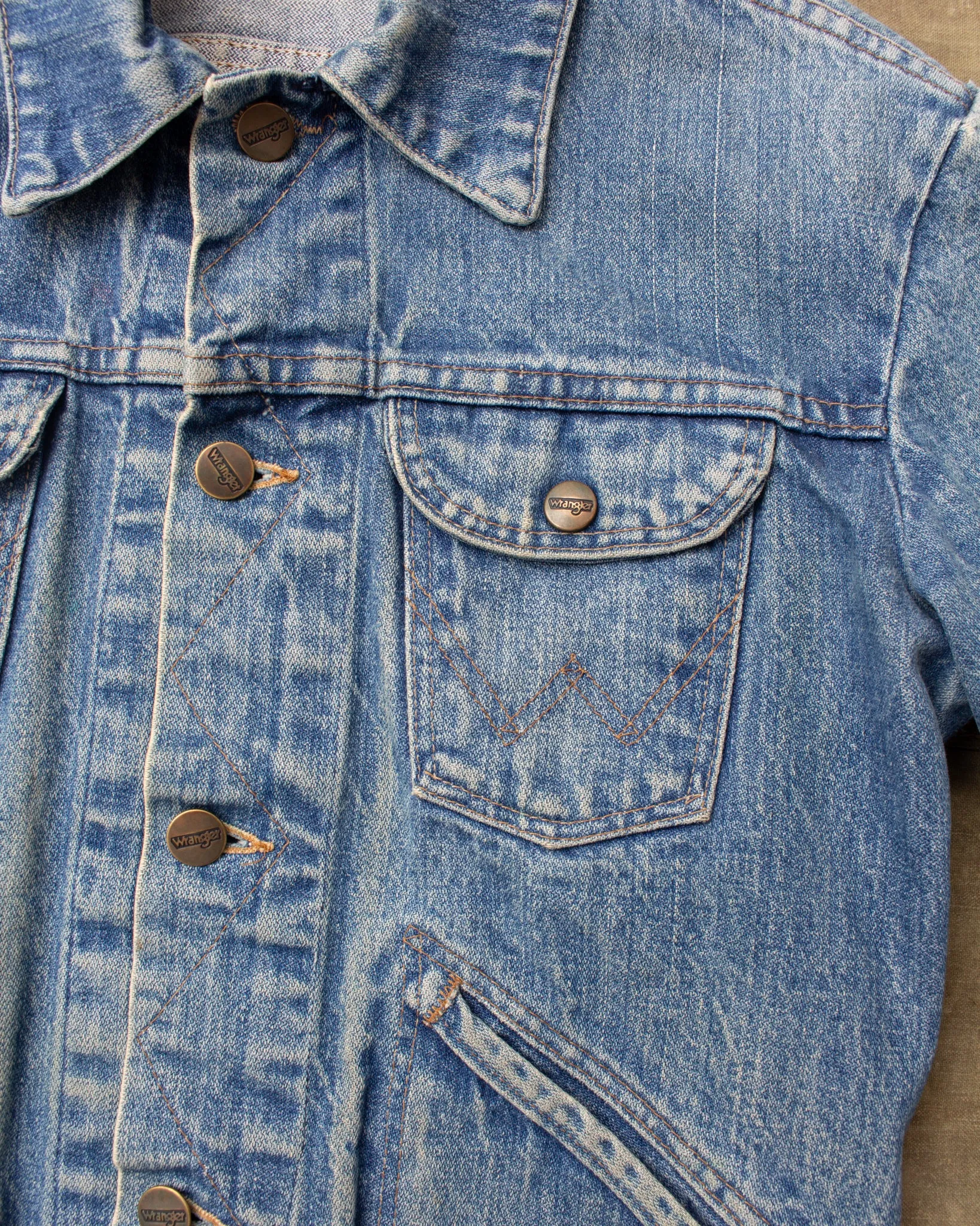 No. 2 Vintage 1980's Wrangler Broken Twill Denim Jacket Size 34