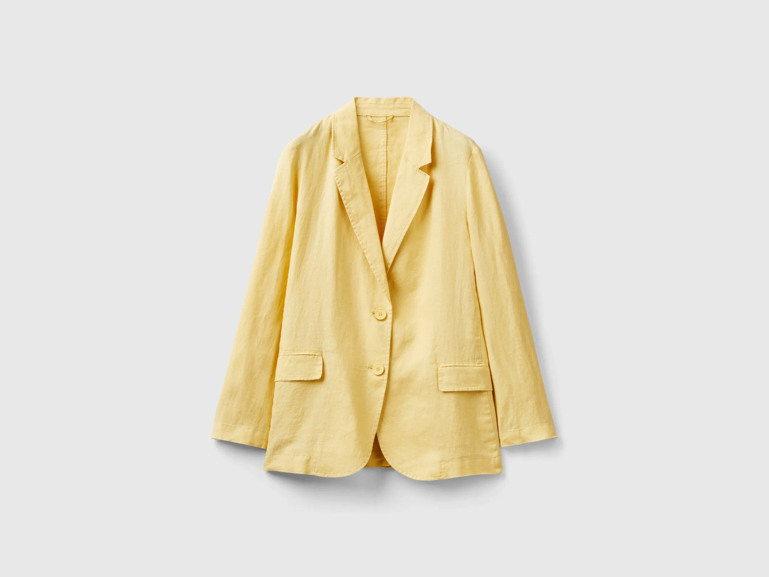 Notched Lapel Collar Solid Blazer
