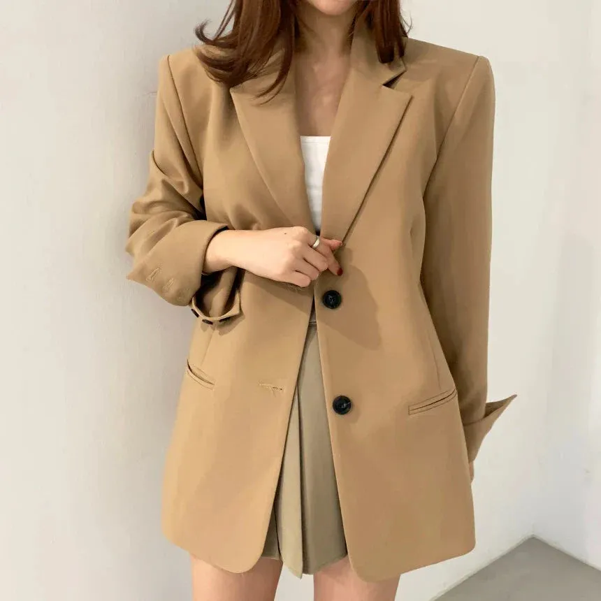 Office Lady Style Single Breasted Blazer Jacket