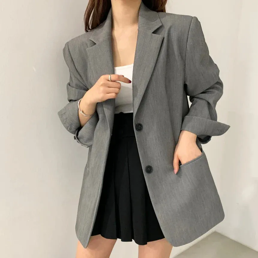 Office Lady Style Single Breasted Blazer Jacket