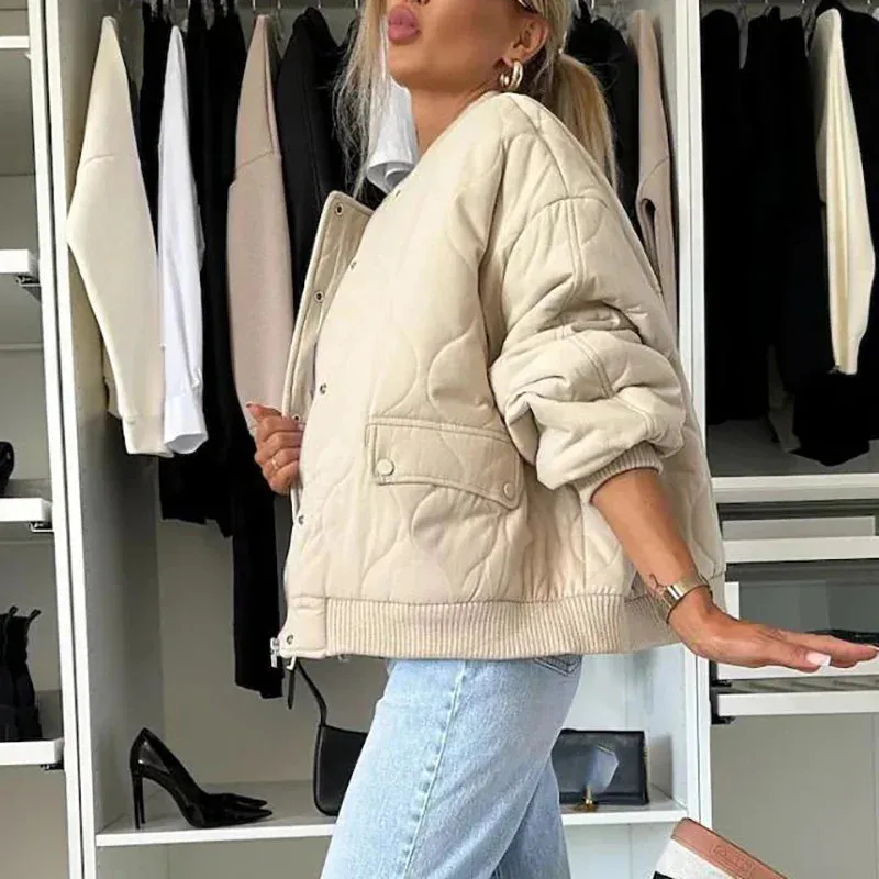 Padded Bomber Jacket for Women