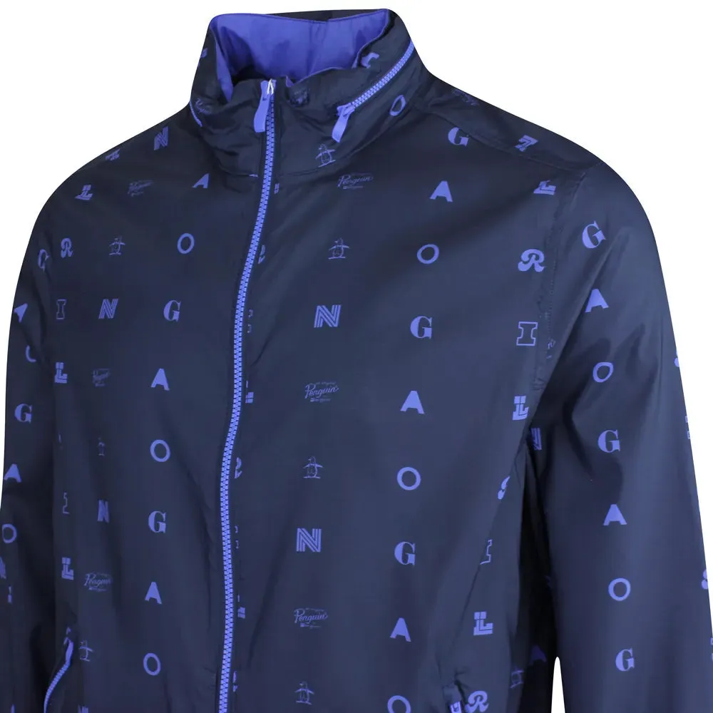 Penguin Printed Hooded Golf Wind Jacket
