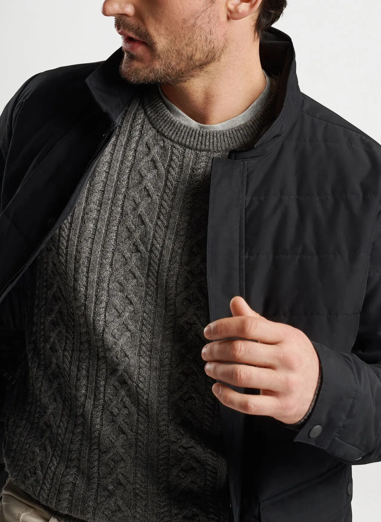 Peter Millar Mens Classic Fit Mercer Jacket - BLACK