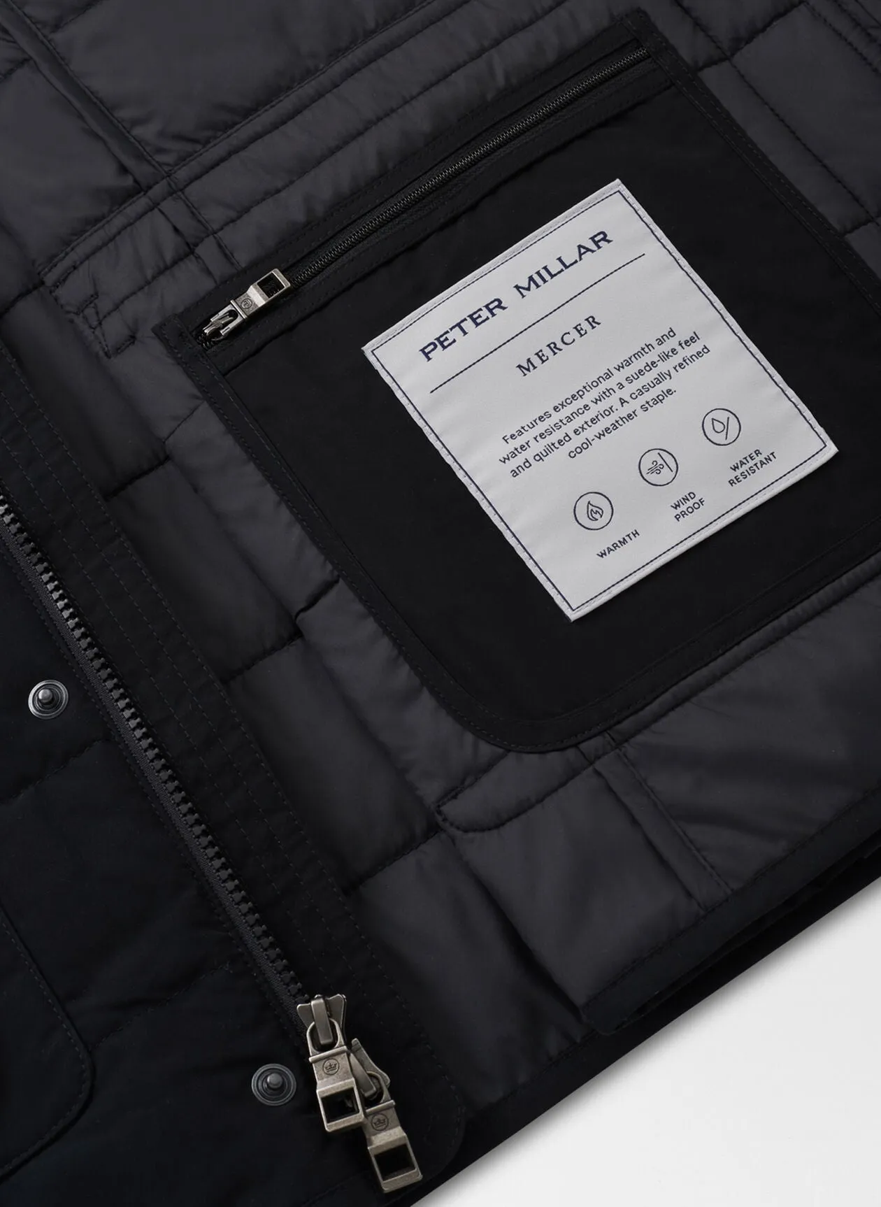 Peter Millar Mens Classic Fit Mercer Jacket - BLACK