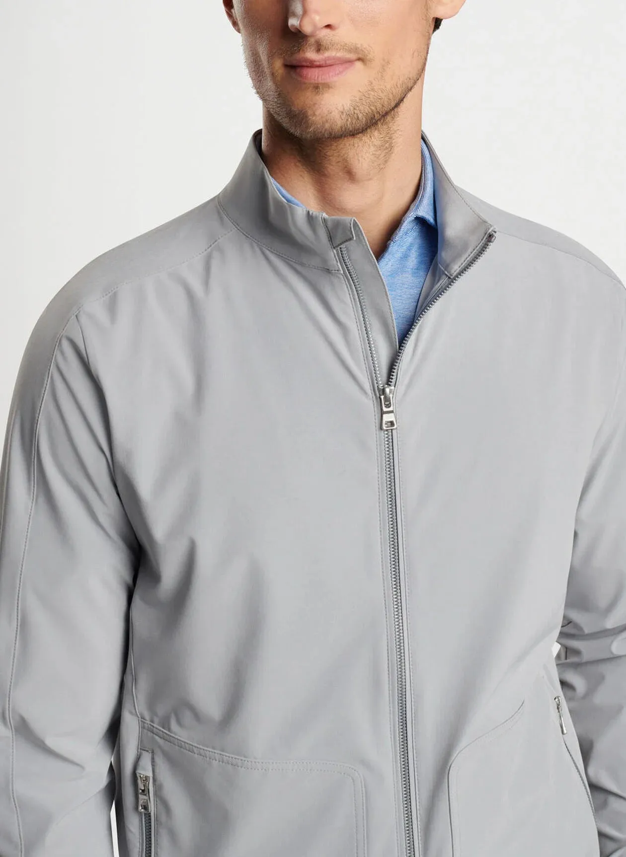 Peter Millar Mens Tailored Fit Contour Jacket - GALE GREY